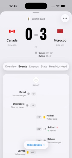 Instant match events — for everyone